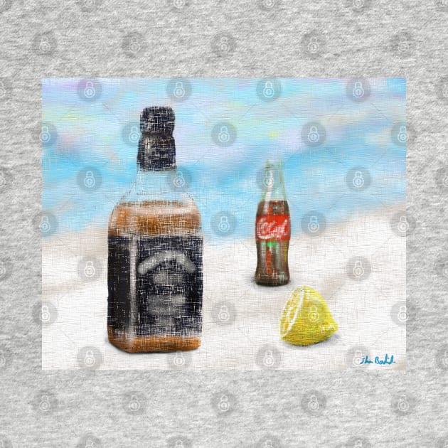 Bourbon , Lemon and Cola - Painting by ibadishi